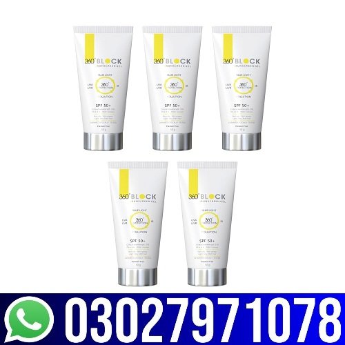 360 Block Sunscreen Gel Spf 50+ in Pakistan